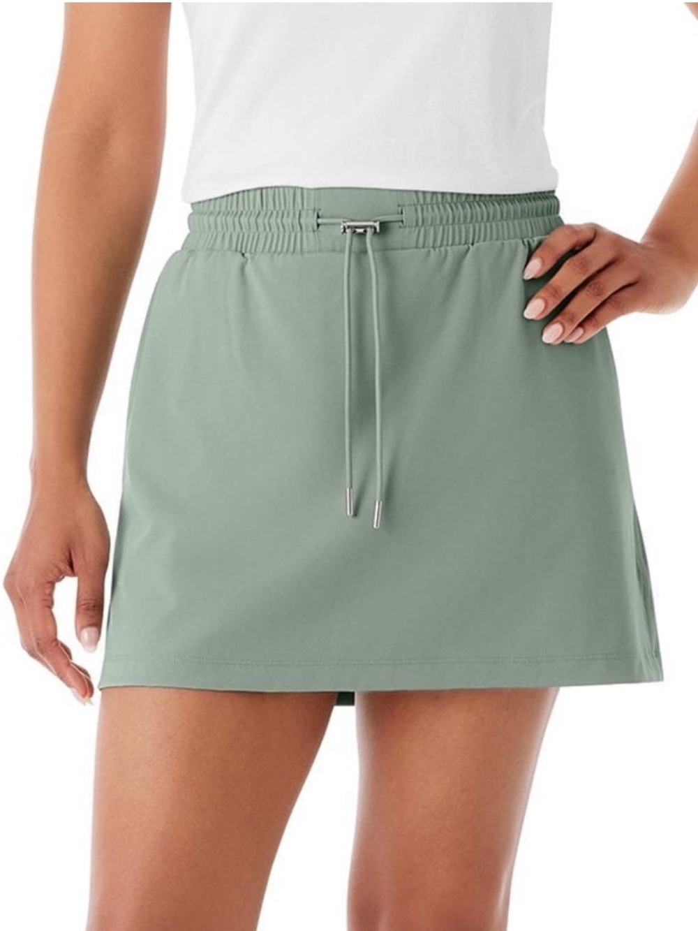 Members Mark Women’s Travel Skort Casual Drawstring Skort - Sage Green XXL